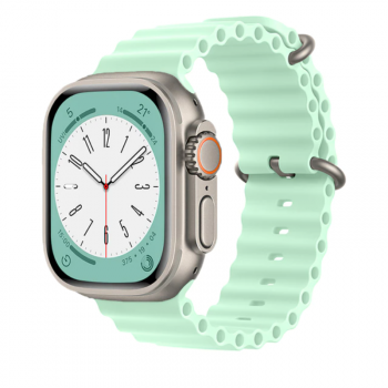 Smartek Correa De Silicona Compatible Con Apple Watch 42/44/45/49mm Verde Claro