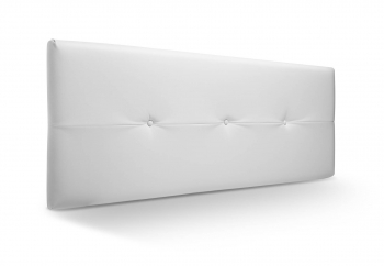 Cabecero Jazmin Tapizado En Polipiel Blanco Para Camas De 150 (160 X 50 Cm)