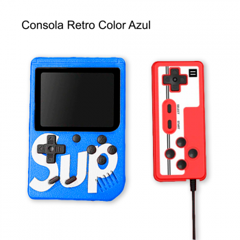 Consola Retro Arcade | Videoconsola 400 Juegos | Consola Retro Azul