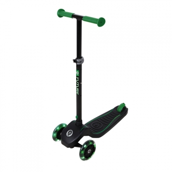 Patinete Con Luces Led Future Scooter - 3 Ruedas - Color Verde - Qplay