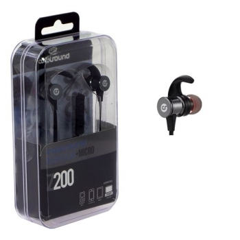 Coolsound Auricular + Micrófono Z200 (in-ear, Estéreo, Conector Jack 3.5mm, 1.2 Metros Cable Anti-enredamiento, Manos Libres, Control Volumen) - Negro