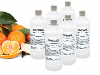 Bioetanol, Combustible De Origen Natural, Aroma Mandarina, Caja 6 Botellas De 1l