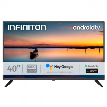 Infiniton Intv-40af690 – Televisor Smart Tv 40" Full Hd – Android 9.0 – Google Assistant – Hbbtv – 3x Hdmi – 2x Usb - Dvb-t2/c/s2 - Modo Hotel – Clase A+