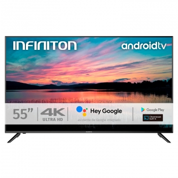 Infiniton Intv-55ma1300 – Televisor Smart Tv 55" 4k Uhd – Android 9.0 Google – Hbbtv – 4x Hdmi – 3x Usb - Dvb-t2/c/s2 - Modo Hotel – Clase A+