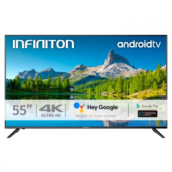 Infiniton Intv-55af2300 - Televisor Smart Tv 55" 4k Uhd , Android Tv, Google Assistant , Hbbtv , 4x Hdmi , 3x Usb , Dvb-t2/c/s2 , Modo Hotel , Clase A+