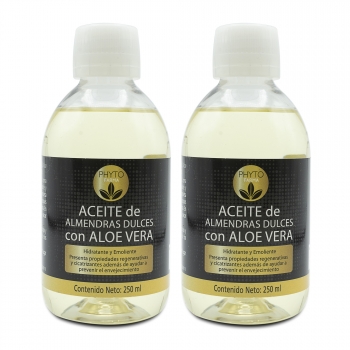 Pack 2  Aceite De Almendras Con Aloe Vera 250 Ml  Phytofarma