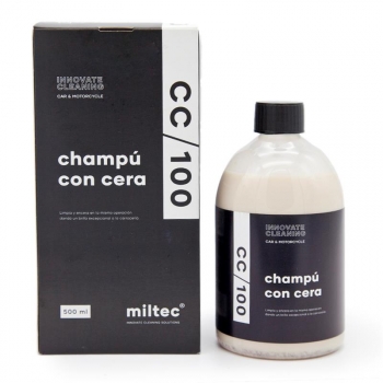 Miltec Cc/100 Champú Concentrado Cera Carnauba Para Coches 500ml. Limpia Encera Y Da Brillo Carrocer.