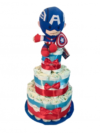 Tarta De Pañales Dodot Avengers Capitán América