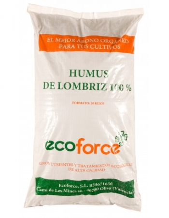 Cultivers Humus De Lombriz Ecológico 40 L Universal. Abono Para Plantas. Fertilizante Orgánico 100% Natural