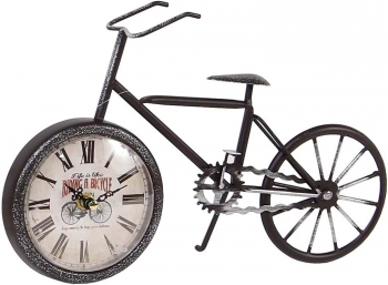 Reloj De Mesa Bicicleta Vintage - Negro