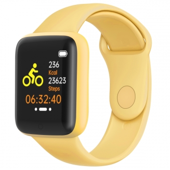 Smartwatch  Reloj Inteligente Deportivo Mujer Hombre Amarillo Klack