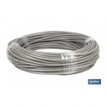 Cable De Acero Plastificado 10mm 8x10mm 6x19mas1 Plast 25 M