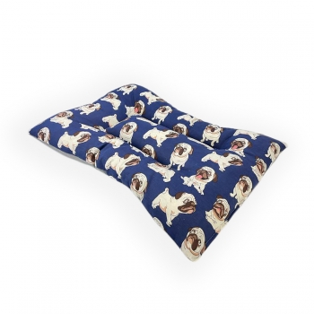 Acomoda Textil – Cama Para Perros De Tela, Cama Perros Reversible Y Lavable. Colchoneta Mascotas Para Transportín Y Hogar. (50x70, Bulldog)