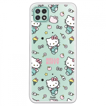 Funda Original Compatible Con Samsung Galaxy A22 5g - Hello Kitty Patron Stickers