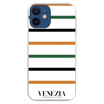 Funda Para Iphone 12 Mini Del Venezia Fondo Blanco Rayas - Licencia Oficial Venezia Football Club