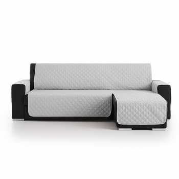 Salvasofá Chaise Longue Couch Cover Brazo Derecho 280cm, Gris Claro. Funda De Sofá Para Chaise Longue