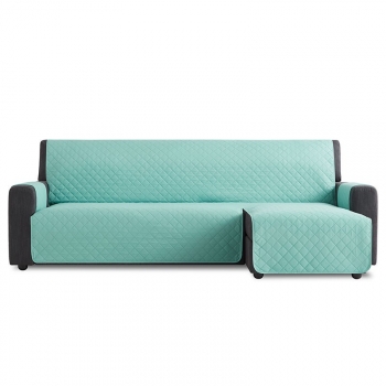 Salvasofá Chaise Longue Couch Cover Brazo Derecho 240cm, Aguamarina. Funda De Sofá Para Chaise Longue
