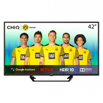 Tv Led 42" - Chiq L42g7w, Smart Tv Fhd, Android Tv, Hdr10, Dolby Audio, Wifi, Bluetooth, Chromecast