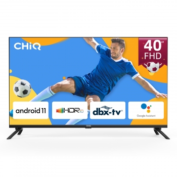 Tv Led 40" Chiq L40g7lx, Smart Tv Android Tv 11, Hdr, Wifi Dual Band 2.4/5g, Bluetooth, Modelo 2022