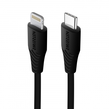 Cable Usb-c A Lightning Carga Rápida 3a 1m Swissten - Negro