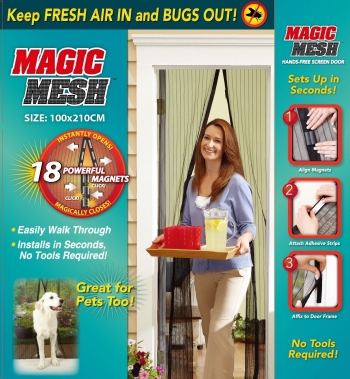 Magic Mesh Cortina Magnetica Anti Mosquitos Mosquitera 210x100 Cm Negro Garantia