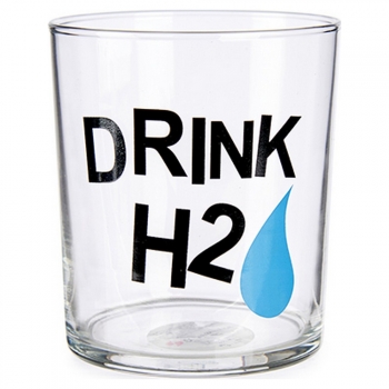 Vaso Drink H2 Transparente Vidrio (380 Ml)