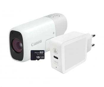 Canon Powershot Zoom Essential Kit White / Kit De Cámara Con Microsd Y Cargador Usb-c