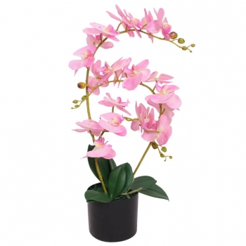 Planta Artificial Orquídea Con Macetero 65 Cm Rosa Vidaxl