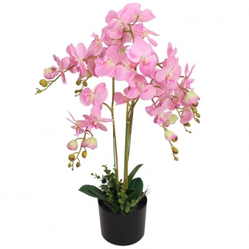 Planta De Orquídea Artificial Con Macetero Rosa 75 Cm Vidaxl