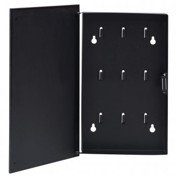 Caja De Llaves Con Tablero Magnético Negro 35x20x5,5 Cm Vidaxl