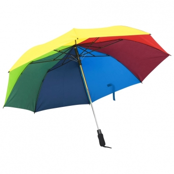 Paraguas Plegable Automático Multicolor 124 Cm Vidaxl