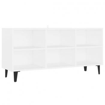 Mueble De Tv Con Patas De Metal Blanco 103,5x30x50 Cm Vidaxl