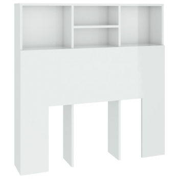 Mueble Cabecero Blanco Brillante 100x19x103,5 Cm Vidaxl