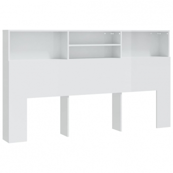 Mueble Cabecero Blanco Brillante 180x19x103,5 Cm Vidaxl