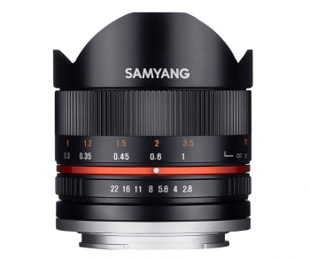 Lente Samyang 8mm F2.8 Fuji X Fiseh-eye Black Ii