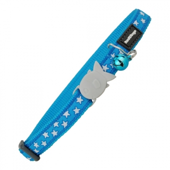 Collar Para Gato Red Dingo Style Azul Estrellas (1,2 X 20-32 Cm)