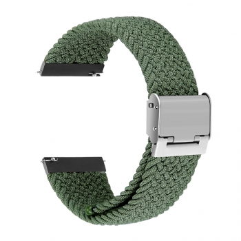 Correa Solo Loop Ajustable Trenzada Para Samsung Galaxy Watch 4 Classic 42mm Verde