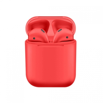 Auriculares Inalámbricos Bluetooth Inpods 12 Macaron Rojos
