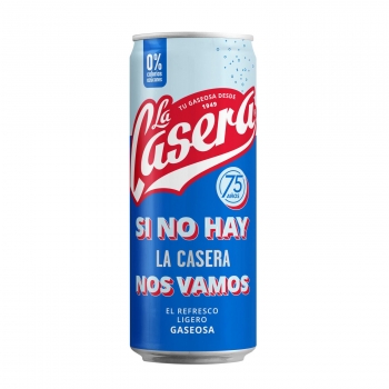 Gaseosa La Casera cero azúcares y calorías lata 33 cl.