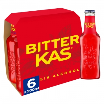 Bitter Kas sin alcohol pack de 6 botellas de 20 cl.