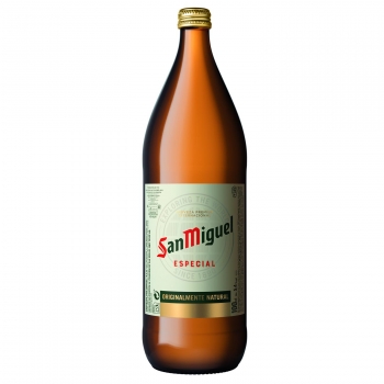 Cerveza San Miguel Especial botella 1 l.