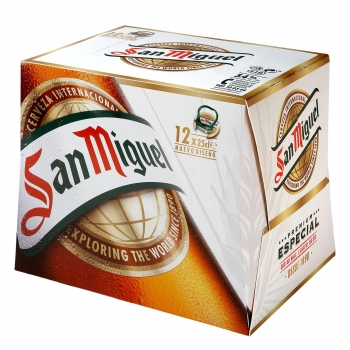 Cerveza San Miguel especial Lager pack de 12 botellas de 25 cl.