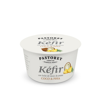 Kéfir con coco y piña Pastoret sin gluten 170 g.