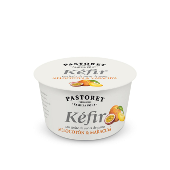 Kéfir con melocotón y maracuyá Pastoret sin gluten 170 g.