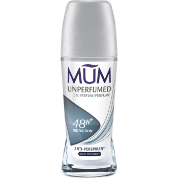 Desodorante roll-on sin perfume antitranspirante protección 48h Mum 50 ml.
