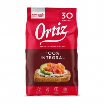 Pan tostado integral Ortiz 324 g.