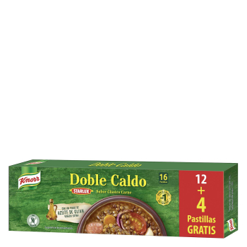 Caldo de carne con aceite de oliva virgen extra Knorr sin gluten 12 pastillas 160 g