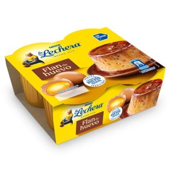 Flan de huevo Nestlé La Lechera pack de 4 unidades de 100 g. 4 x 100 g