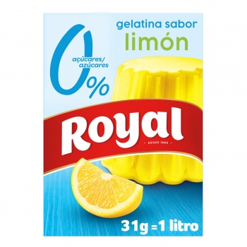Gelatina light sabor limón sin azúcar Royal 31 g.