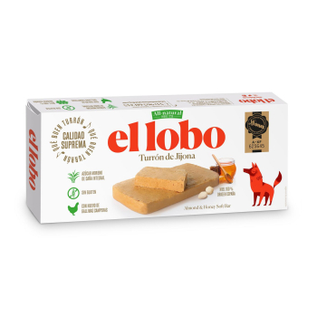 Turrón de Jijona All Natural El Lobo sin gluten 250 g.